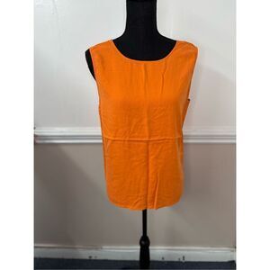 Sag Harbor Orange Silk Tank Top Size 12